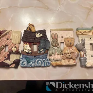 SET OF DECORATIVE LIGHT SWITCH COVERS, QTY (4)