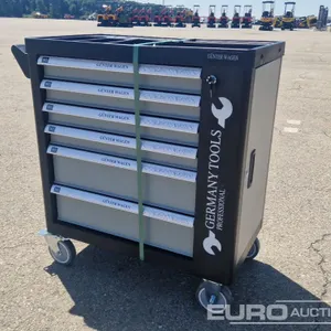 Unused Germany Tools Trolley, 220Ocs, Complete with Tools, 6 Drawers / Carro Porta Herramientas Completo, 6 Cajones 