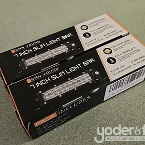 Unused 7" LED Light Bars, 12v-60v, 60W, Mounting Brackets (2 of) 