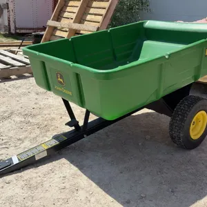 John Deere 7P Poly Garden Dump Cart, Two-Wheel Utility Trailer, New Never Used