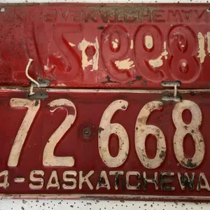 1934 Saskatchewan Matched License Plates