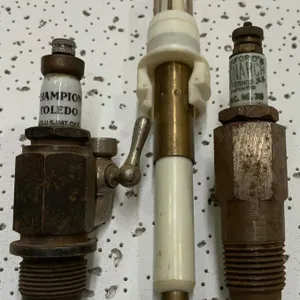 Two Spark Plugs with Priming Cups. Dornier Aircraft Sparkplug