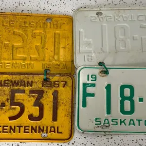 1967/1968 Matched Saskatchewan License Plates