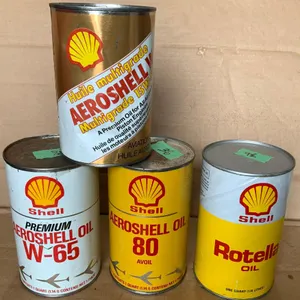 Four Shell Oil Cans. Full
