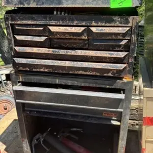 Metal Tool Chest With Contents - Grease Guns,