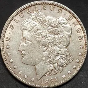 1891-CC Morgan Silver Dollar Unc Carson City