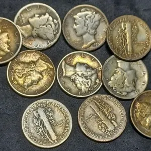 10 Nice Mercury Silver Dimes