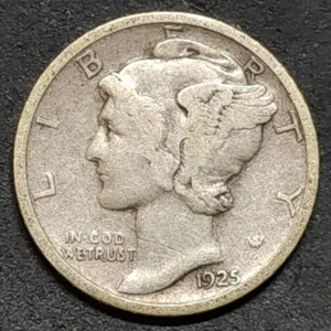 1925 Mercury Silver Dime