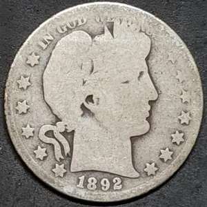1892-O Barber Silver Half Dollar, Key Date, Nice