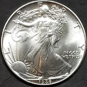1986 1oz Silver Eagle Gem BU 1st Year