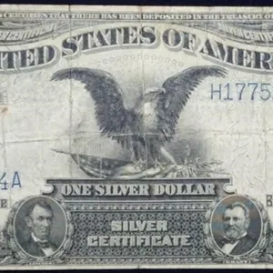 1899 $1 Black Eagle Silver Certificate Nice Note