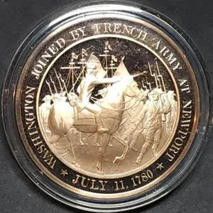 Franklin Mint 45mm Bronze US History Medal 1780