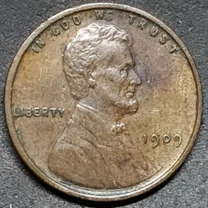 1909 VDB Lincoln Wheat Cent High Grade