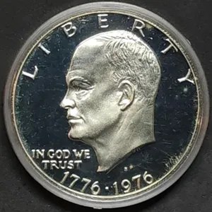 1976 Bicentennial Proof Silver Ike Dollar in Capsu