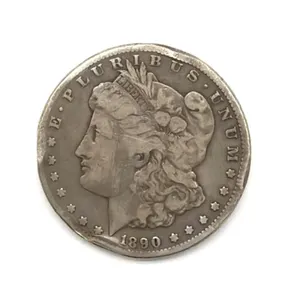 1890-CC Morgan Dollar 
- rim damage