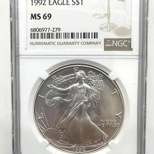 1992 American Silver Eagle, NGC Graded MS 69