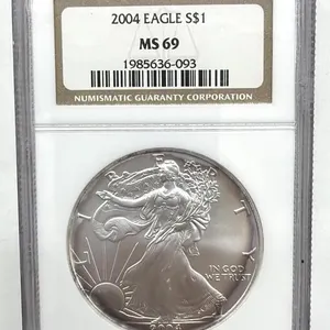 2004 American Silver Eagle, NGC Graded MS 69