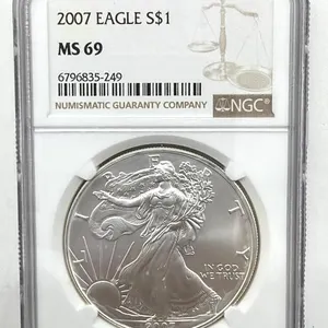 2007 American Silver Eagle, NGC Graded MS 69