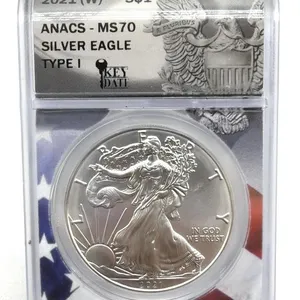 2021-W American Silver Eagle, ANACS Graded MS 70