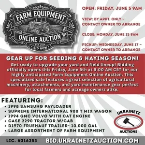 PICKUP LOCATION WILL BE LISTED IN EACH LOT-