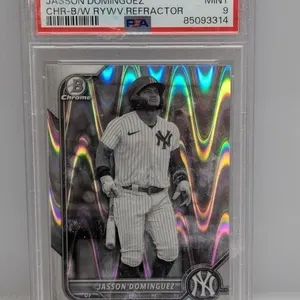 2022 Bowman Chrome Dominguez B/W RayWave Ref PSA 9