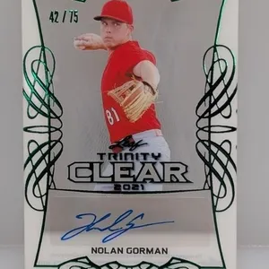 2021 Leaf Trinity Green Clear Gorman Auto SP/75
