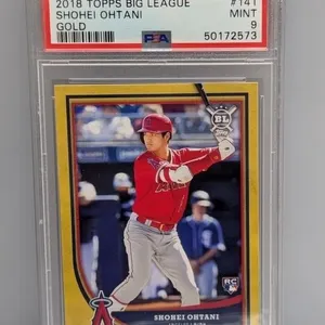 2018 Topps Big League Ohtani RC Gold SP 141 PSA 9