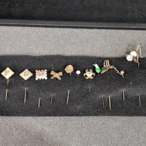13 ladies hat/scarf pins, pre 1940