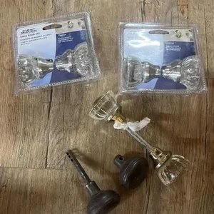 Bag of Vintage Glass Doorknobs & More