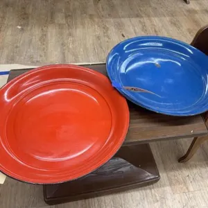 2 Pcs - Metal Serving Trays 18"Dia