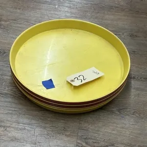 6 Pcs - Red & Yellow Serving Trays