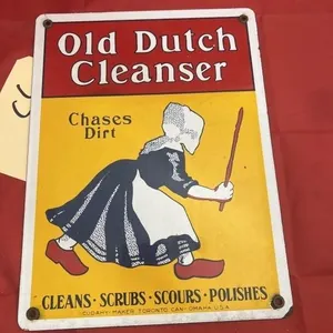 Porcelain Sign Single Sided "Old Dutch Cleanser"