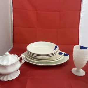 9 Pcs - Milk Glass Goblet - Grace's Teaware Sugar