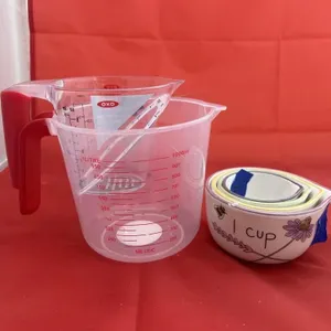 6 Pcs - Oxo Measuring Cups - 4 Porcelain Cups
