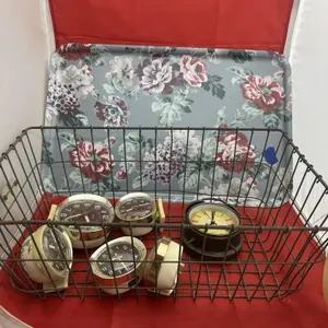 8 Pcs - Westclox Vintage Clocks - Metal Basket