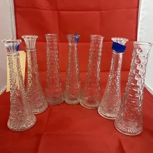 7 Pcs - Clear Bud Vases