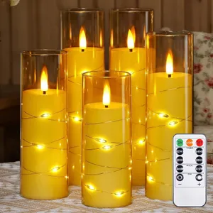 New $38 Flameless Flickering 2.2" x5" 6" 7" 8"...