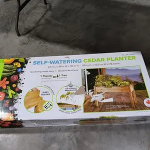 cedarcraft self-watering cedar planter 22x48x30