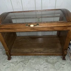 Wooden & Glass quilt trunk