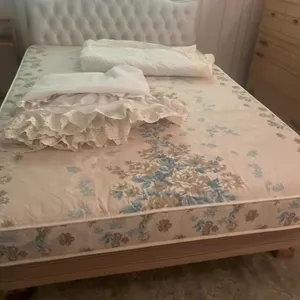 Full bed - cushion headboard, mattress, box