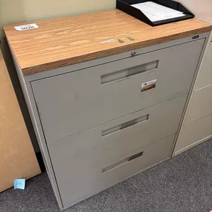 Locking File Cabinet w/ Wood Top