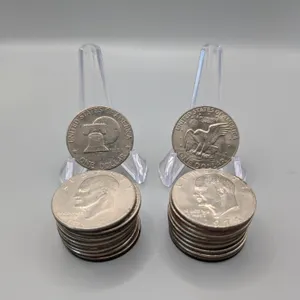 20 Eisenhower US $1 Coins, Eagle and Bicentennial Varieties