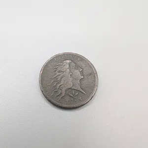 1793 Flowing Hair Large Cent, Wreath, Vine and Bars Type 2