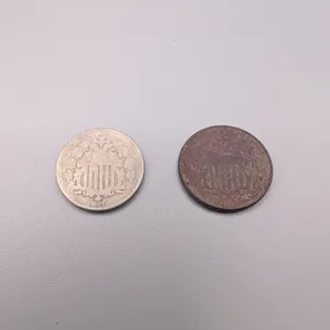 1867 and 1868 Union Shield Nickels Without Rays