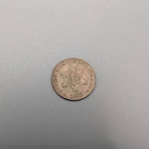 1853 USA 3 cent Small Star Silver Coin