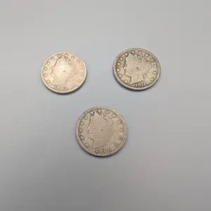 Lot of Three Liberty V Nickels