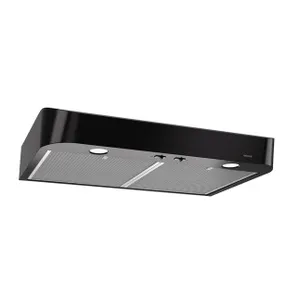 Broan 30 inch Convertible 375-CFM Black Under Cabinet Range Hood