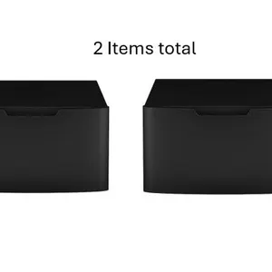 (2) New - GE Universal Laundry Pedestal ( Carbon Graphite ) with Storage Drawer. Dimentions: 27.9-in W x 16-in H x 29.8-in D. (One of them is new in t