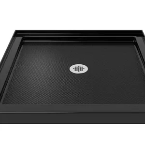New-DreamLine SlimLine 36-in W x 36-in L Center Black Single Threshold Square Shower Pan Base with 2.75-in H Threshold