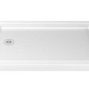 New - DreamLine SlimLine 36-in W x 48-in L Left White Double Threshold Rectangle Corner Shower Pan Base with 2.75-in H Threshold